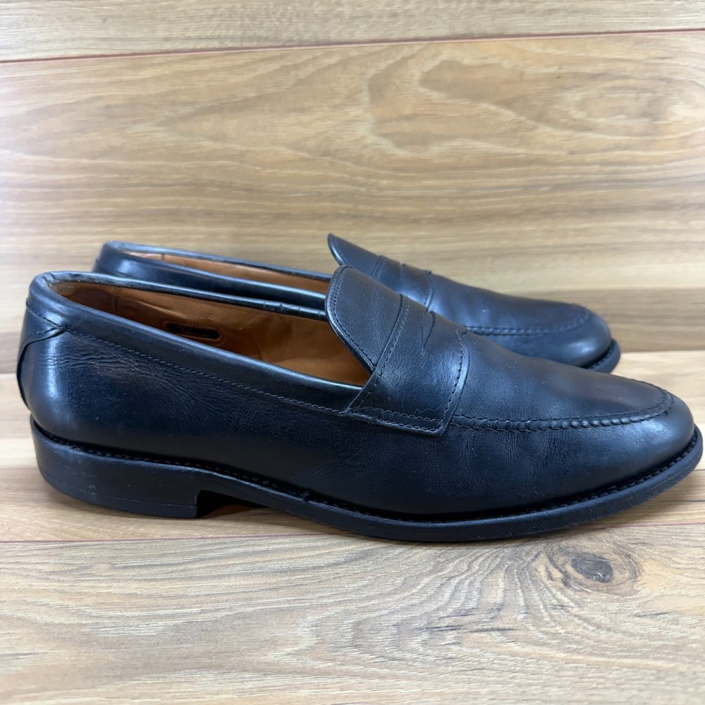 Allen Edmonds Hamilton Penny Loafers Mens 10 E Black Leather Business Casual